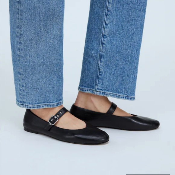 Madewell The Remy Mary Jane Flat, Black, Sz 9 - Picture 10 of 14